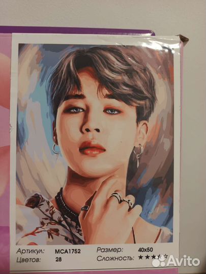 BTS Jimin картина по номерам
