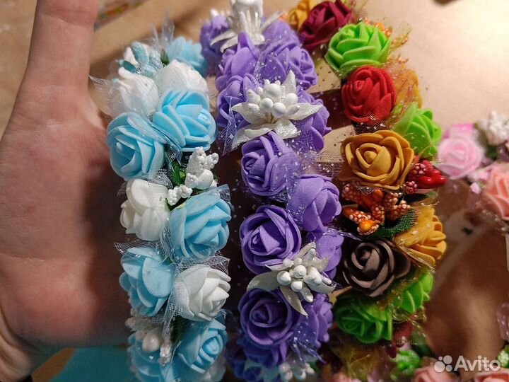 Ободок с розами