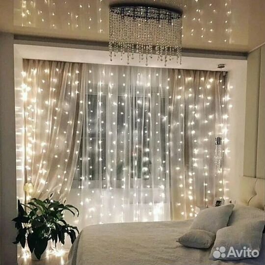 Гирлянда штора 3х3