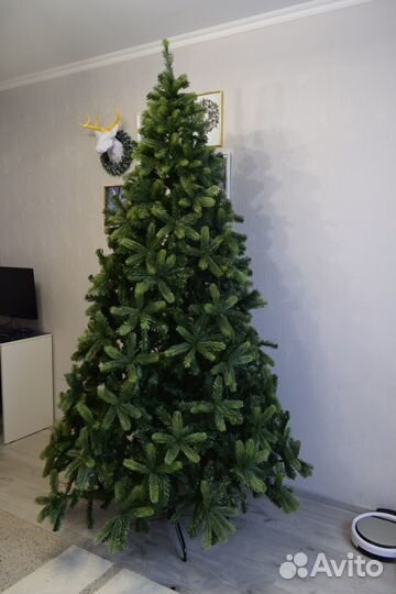 Ель искусственная литая + пвх 240 см