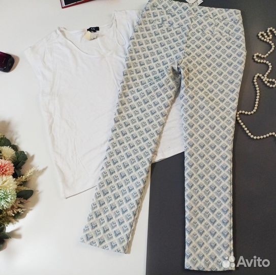 Next Фактурные переливающиеся брюки 40