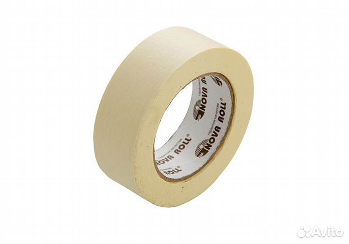 Клейкая лента (скотч) бумажная малярная белая 38