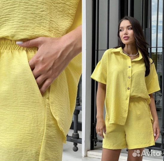 Летний женский костюм с шортами