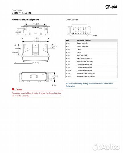 Danfoss 11075252 MC012-026, final ASM, plus+1