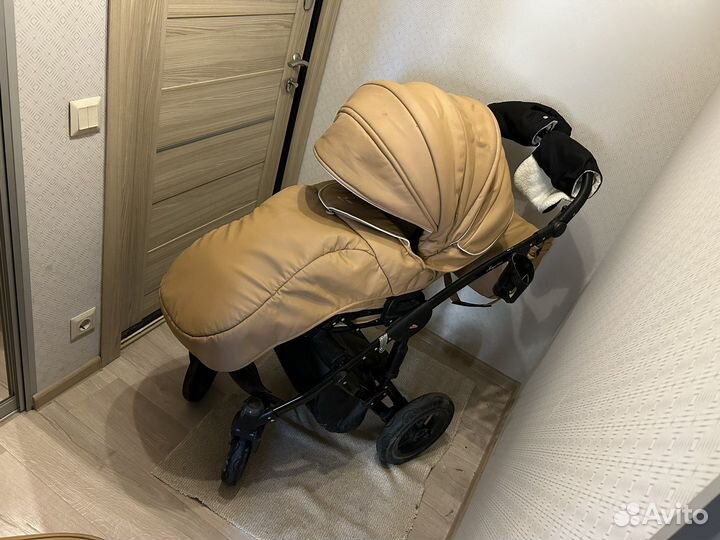 Коляска 2 в1 экокожа полный комплект
