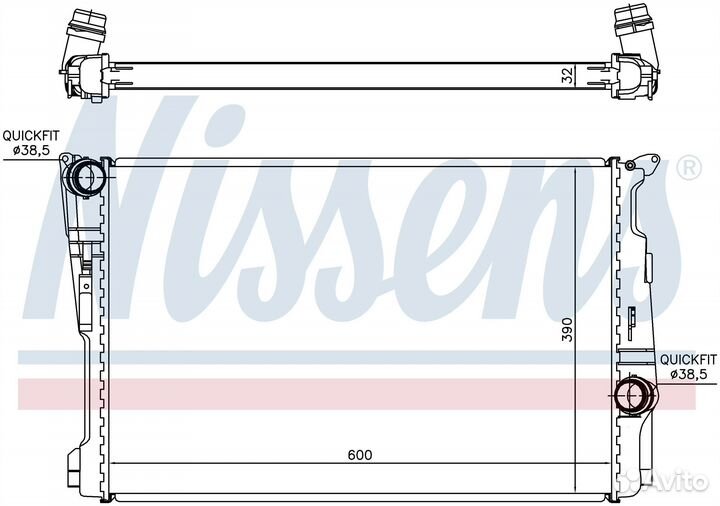 Радиатор охлаждения двс BMW X3 series F25 (2011) X