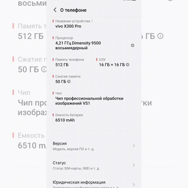 vivo X300 Pro, 16/512 ГБ, SIM + eSIM