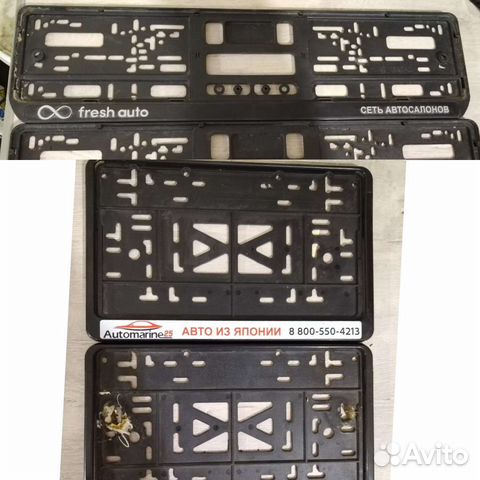 Рамка для номера квадратная и прямоугольная