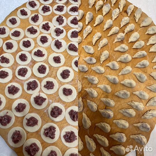 Пельмени, манты, ручная лепка, халяль