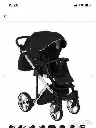 Коляска adamex 3 в 1 Chantal