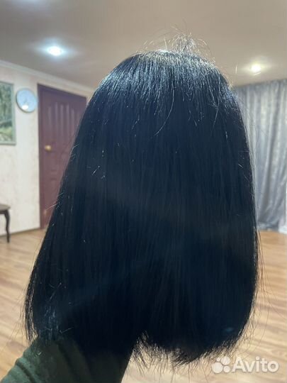 Парик черный каре