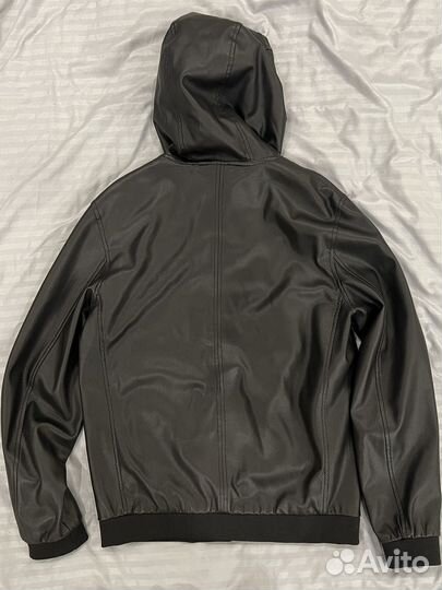 Ветровка из экокожи мужская бу