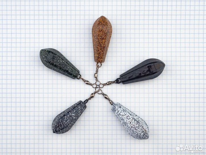 Груз карповый окрашенный с вертлюгом