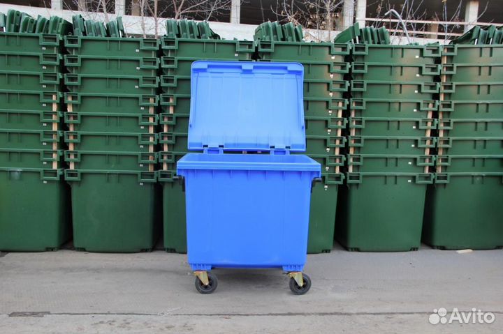 Контейнер для мусора 1100л пластиковый