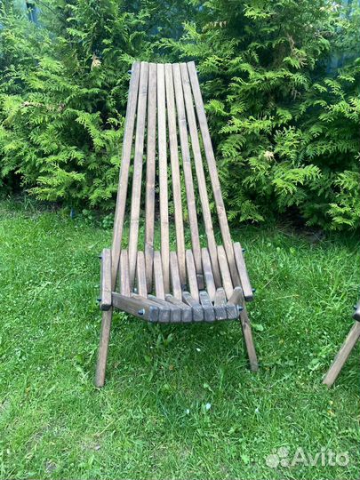 Кресло садовое кентукки, шезлонг, стул деревянный