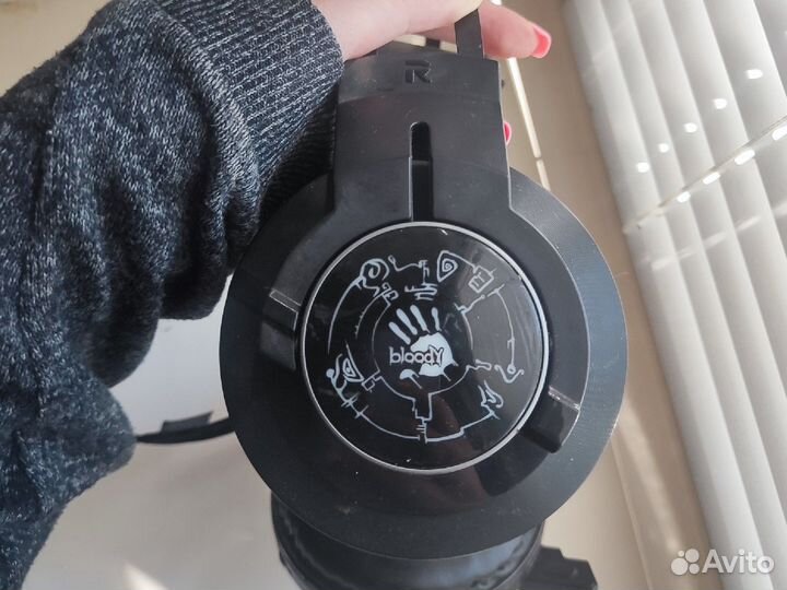 Игровые наушники bloody б/у