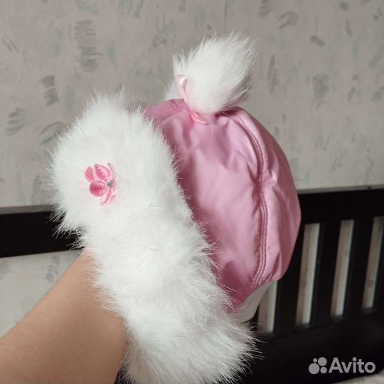 Шапочка для девочки зимняя новая