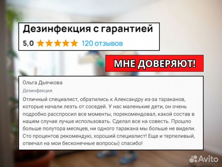 Уничтожение тараканов дезинфекция