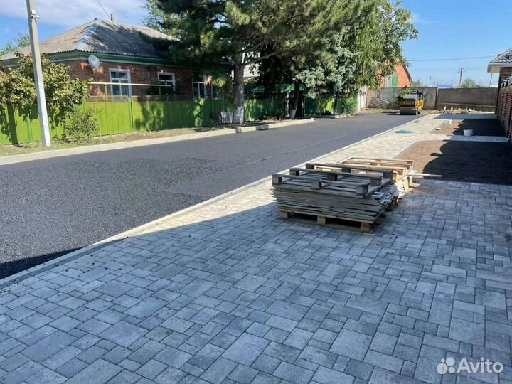 Асфальтирование, укладка асфальта, асфальт