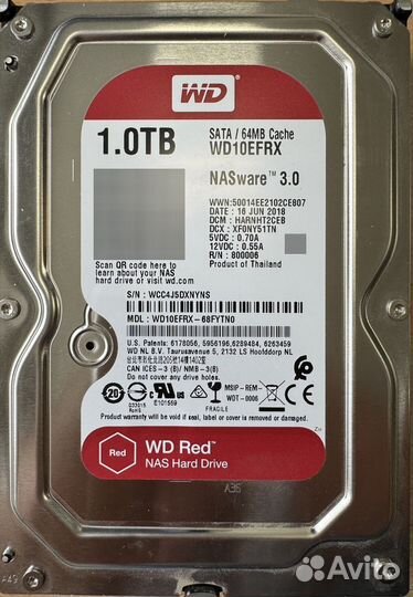 Жесткий диск WD RED на 1 Тб