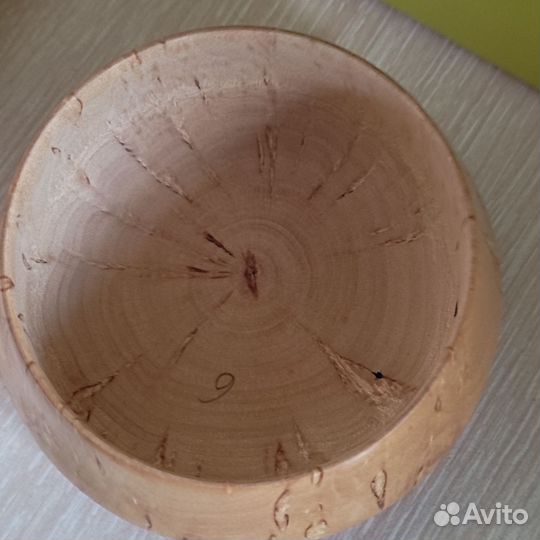 Солонка из карельской берёзы