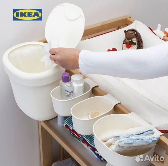 Пеленальный столик ikea+матрасик+контейнеры