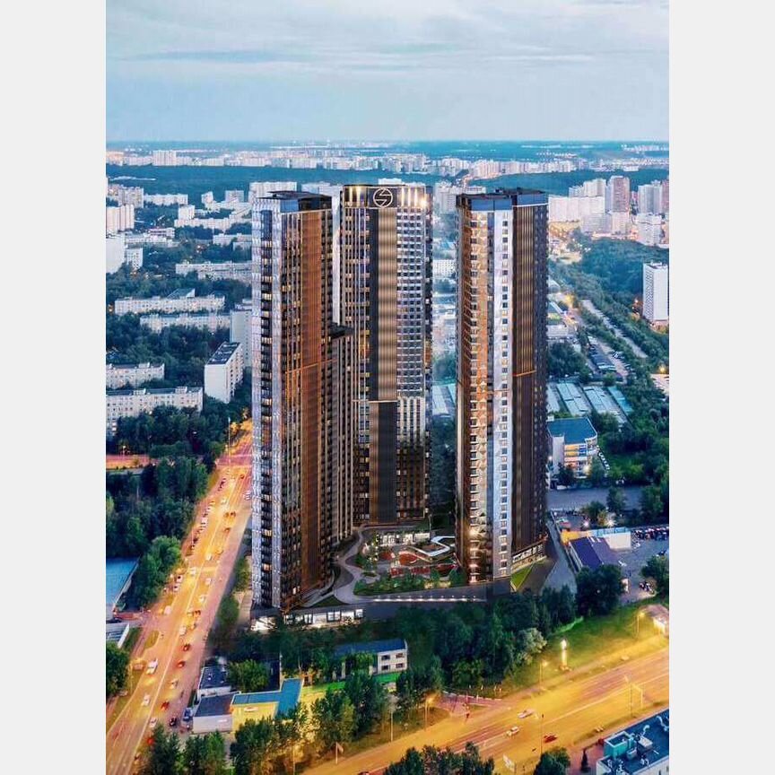 1-к. квартира, 60,8 м², 30/50 эт.