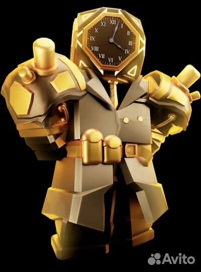 Golden future large clockman