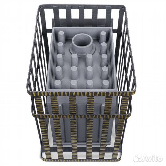 Чугунная печь для бани Гроза в сетке 24 (М)