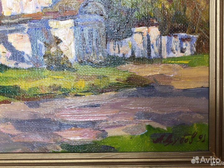 Картина А.Ф. Дубов «Церковь в Прутно» 1995 г