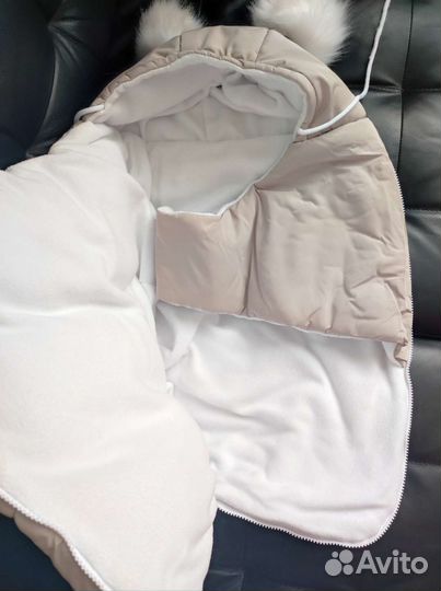 Конверт одеяло на выписку в коляску зима