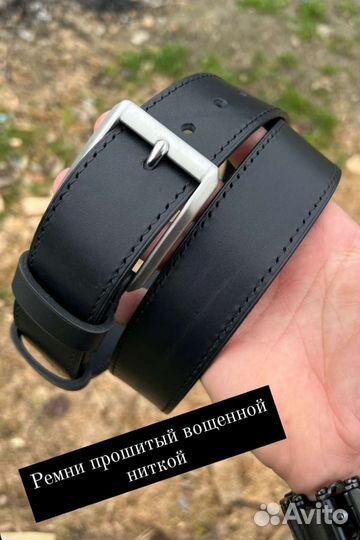 Мужской кожаный ремень ручной работы