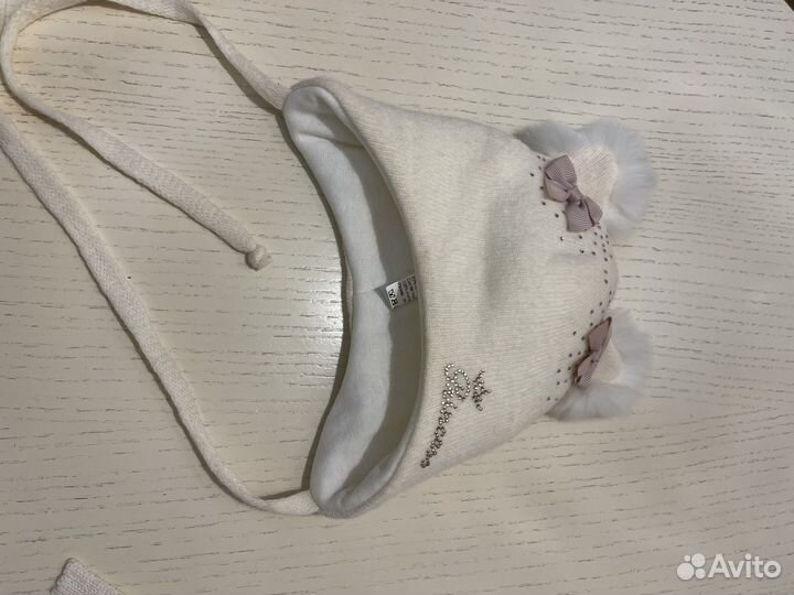 Шапочки для девочки с 3 мес до 1 года. Зима, весна