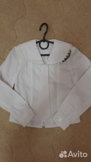 Блуза школьная белая новая