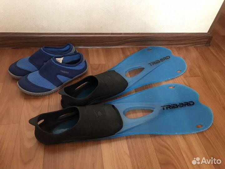 Коралловые тапочки и ласты Tribord