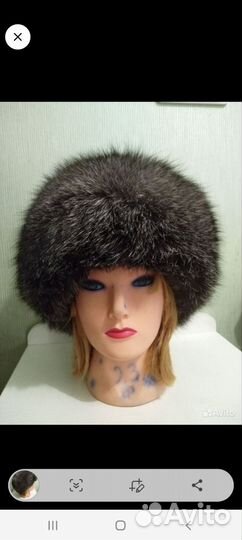 Шапка женская меховая песец