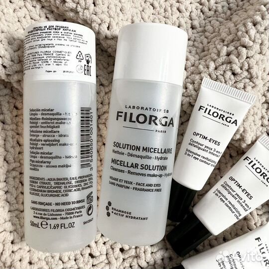 Filorga мицелярная вода, крем для кожи вокруг глаз