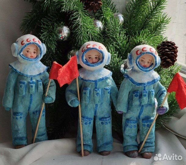 Ватная игрушка на ёлку