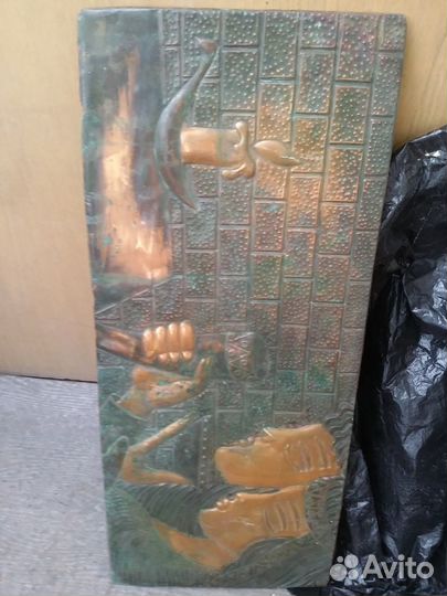 Панно медное чеканка