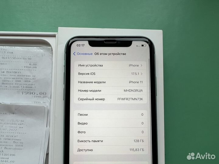 iPhone 11 128gb АКБ 100% Ростест (sim+esim)