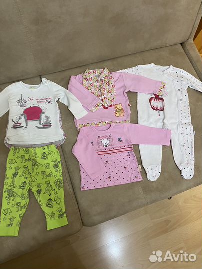 Вещи на девочку пакетом 62 68