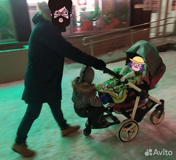 Подножка для второго ребенка на коляску, новая