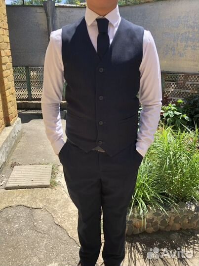 Школьный костюм для мальчика темно синий