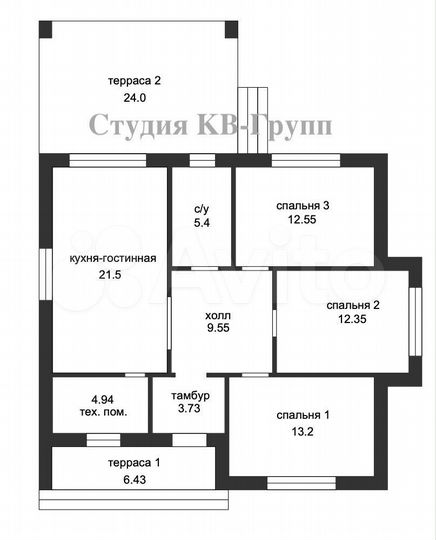 Дом 110 м² на участке 10 сот.