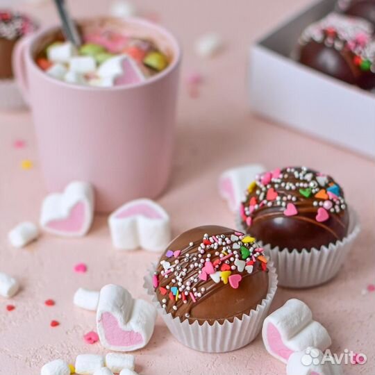 Шоколадные бомбочки с какао и маршмэллоу