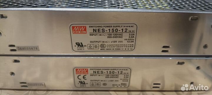 Блоки питания ac-dc 150 Вт, 200 Вт, 12 и 24В