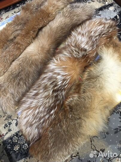 Воротник и опушки из натурального меха