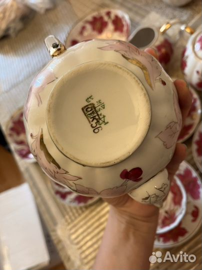 Сервиз чайный дулево Малиновые цветы