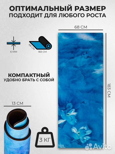 Коврик для йоги и фитнеса