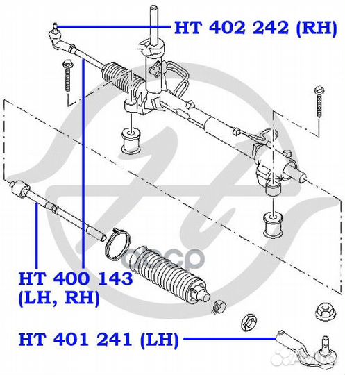 Наконечник рулевой тяги, правый HT402242 Hanse